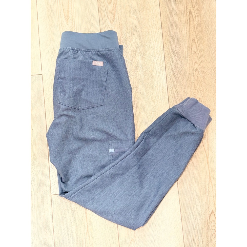 FIGS Zamora Jogger Scrub Pants XS Grey Technical Collection Yoga Waist W23SW2016